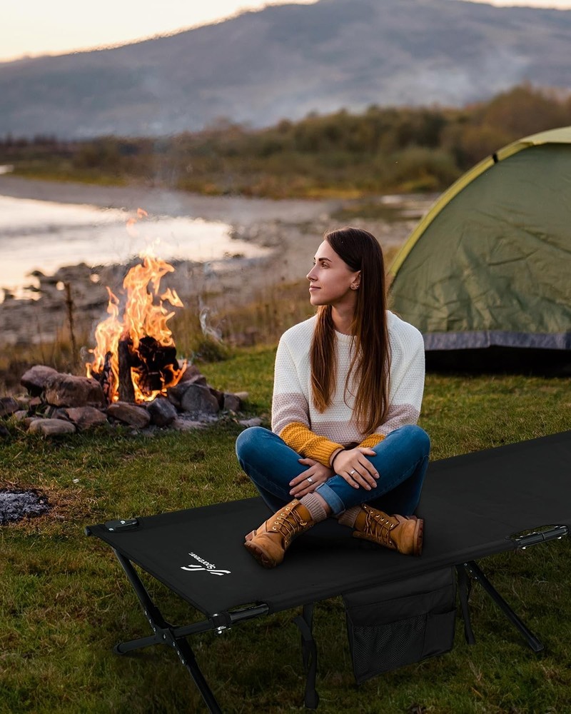 Versatile Camping Bed - 15in High, Quick Setup, Ideal for Guests & Outdoors