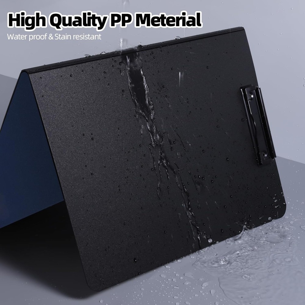 Clipboard Folder, A4 Foldable Clipboard with Horizontal and Vertical Double Meta