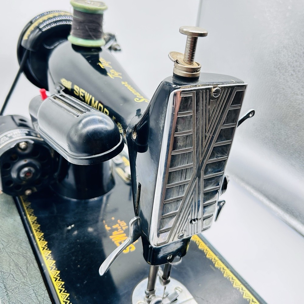 Sewmor Sewing Machine Model 303 Featherlight Portable + Case (Not working?)