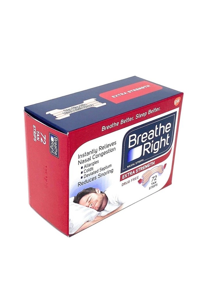 Extra Strength Breathe Right Strips 2Pack 72 Count Nose Strips for Snoring Re...