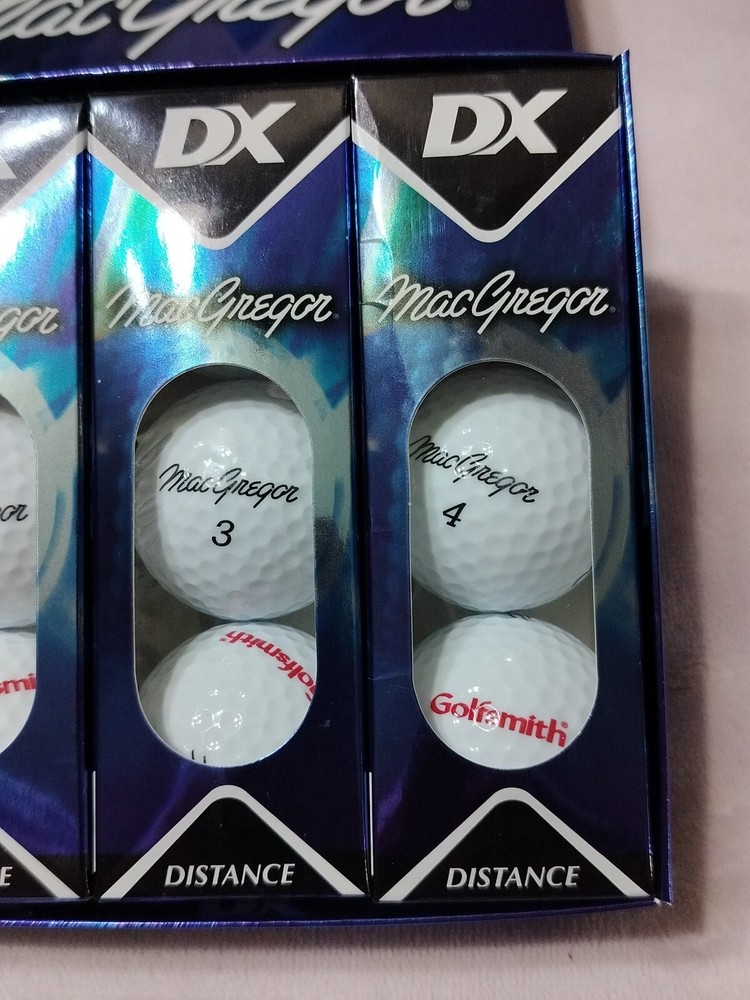 NEW MacGregor DX Distance Power Performance White Golf Balls Dozen Golfsmith