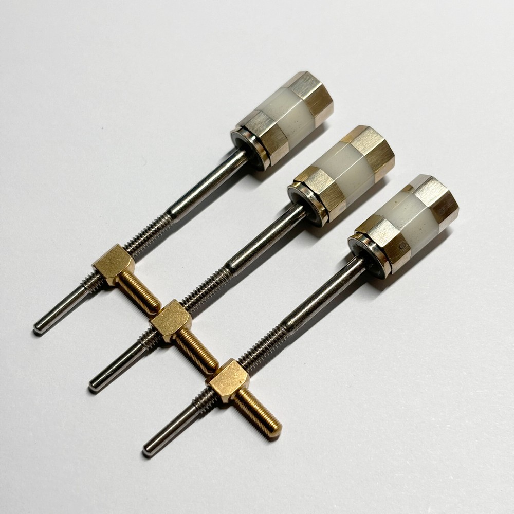 3x Cello Nickel Plastic Button Plastic Imitation New 4/4