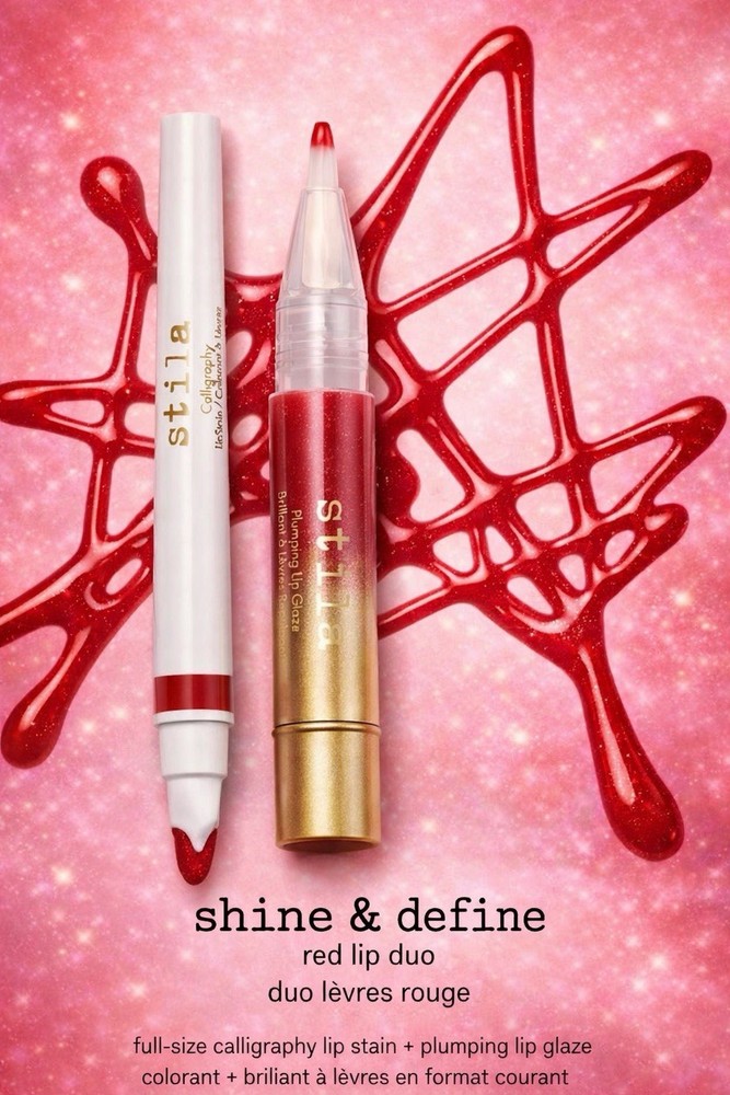 Stila Shine & Define Red Lip Duo SHIPS FAST