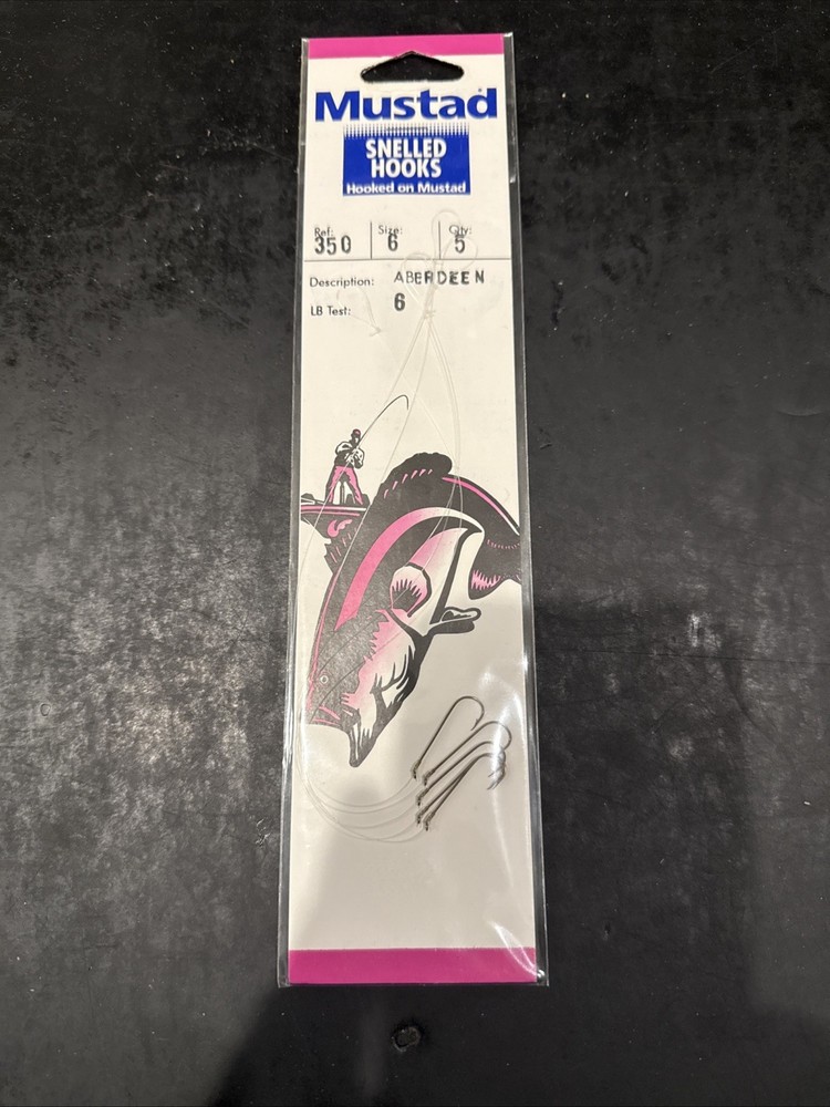 Mustad Ref 350 Size 6 Aberdeen 6 Lb Test 5 Per Pack