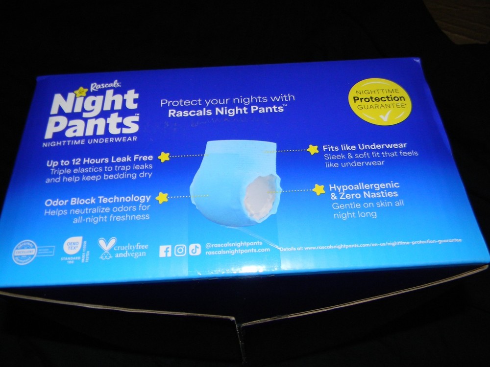 4 SAMPLE Rascal Night Pants XL size 93-143+ Lbs.