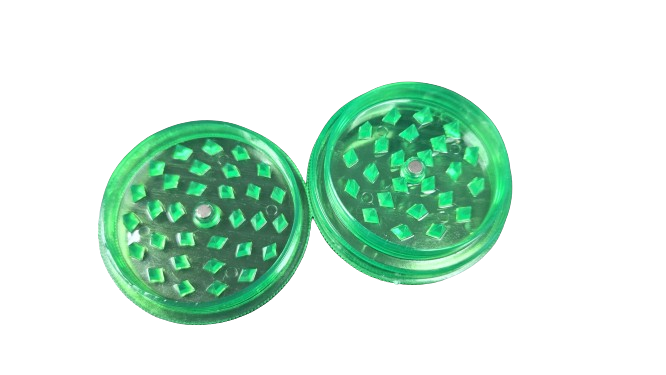 X6PC Plastic Mix Clear Colored Herb Grinder 6pcs