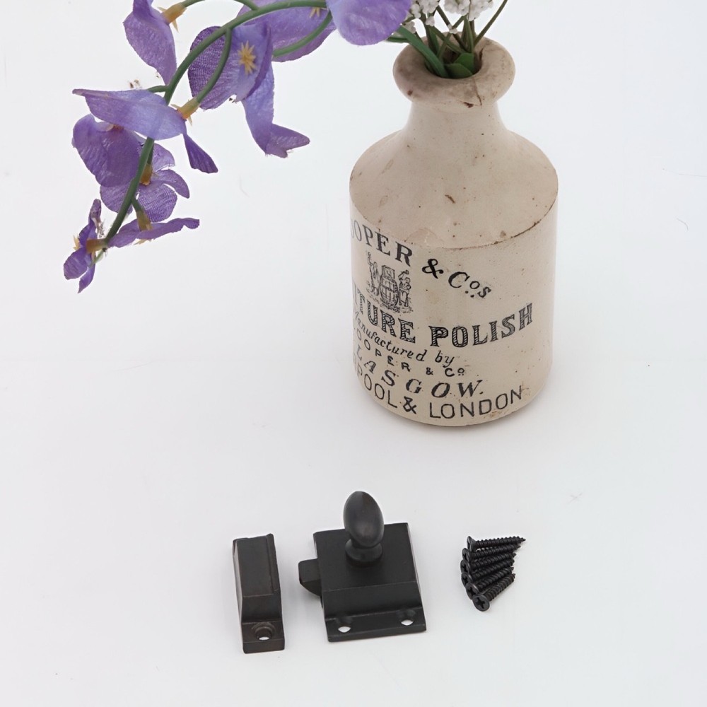 Spring Loaded Square Cast Iron Cabinet Latch