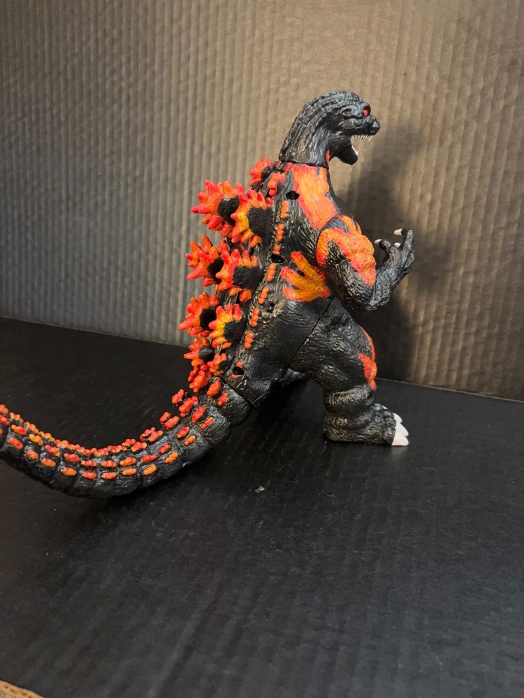 Trendmasters Godzilla 9"-10" 1994 Custom "BURNING GODZILLA" Figure (Restored).