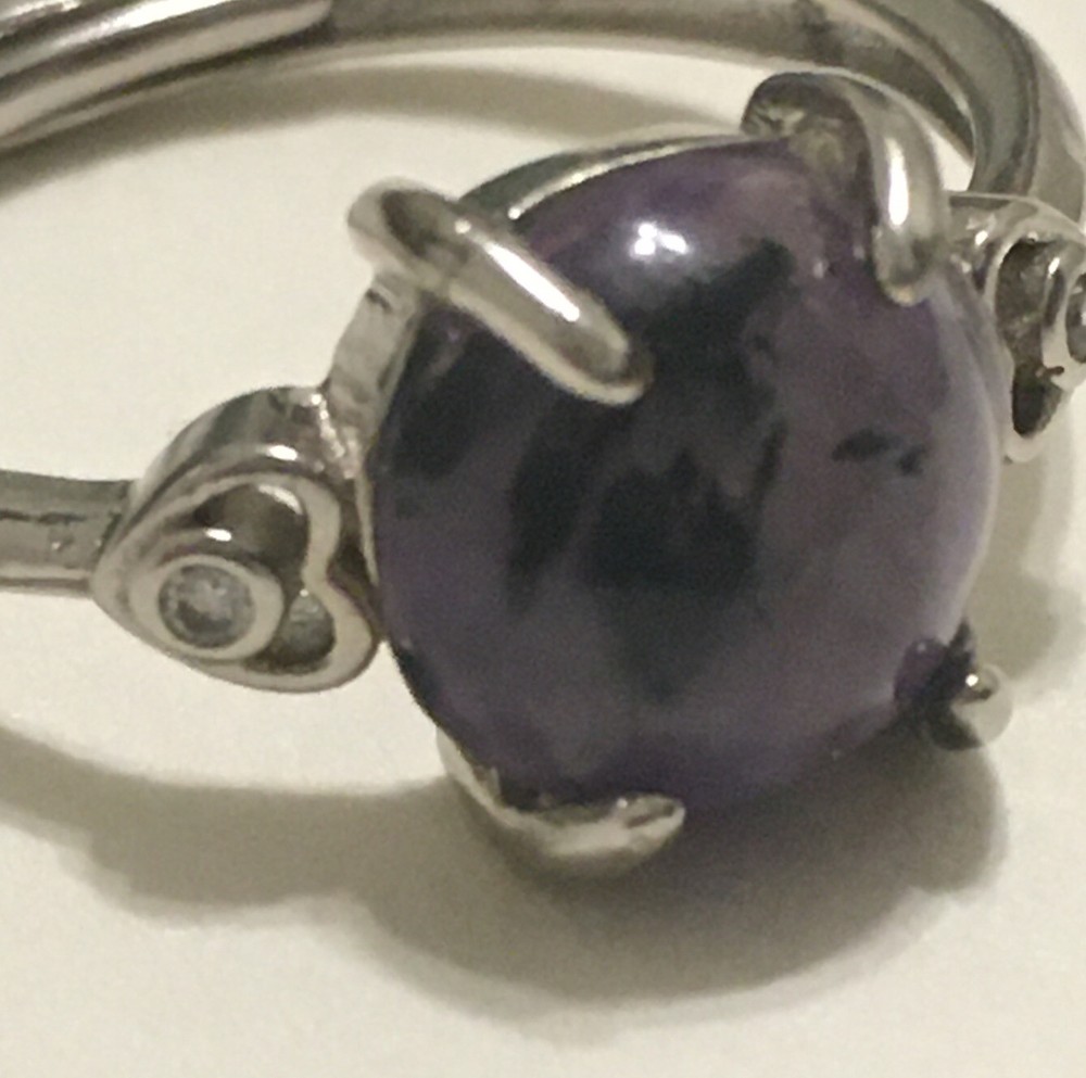 charoite ring adjustable to size 6 & 7