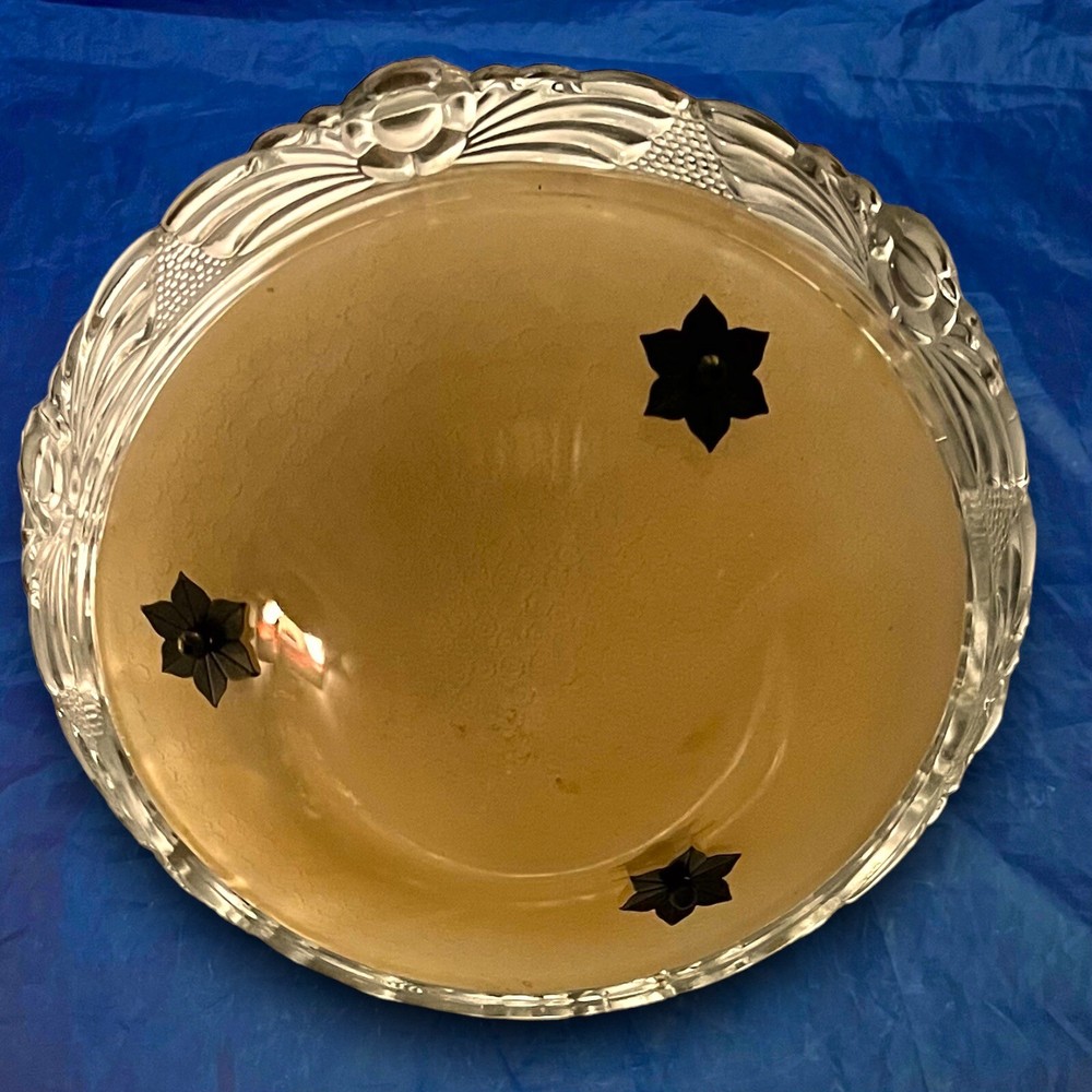 Single Glass Three Chain Fixture Shade Great! 17C