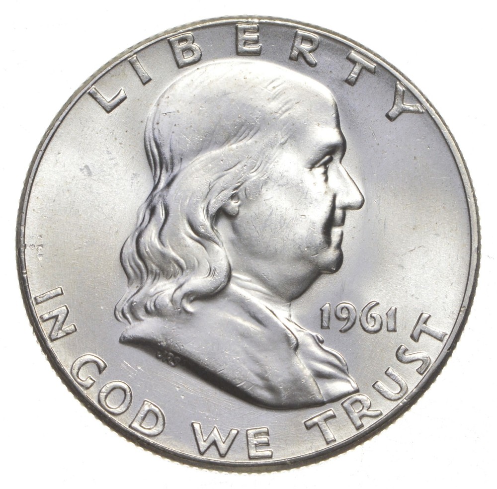Choice Unc 1961 P Franklin Half Dollar Gem BU From Original Roll