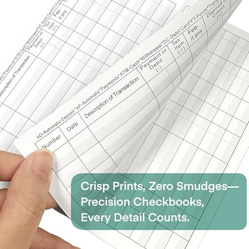 - Pack 6"×3" Check Registers for Personal Checkbook - Blank Ledger 12