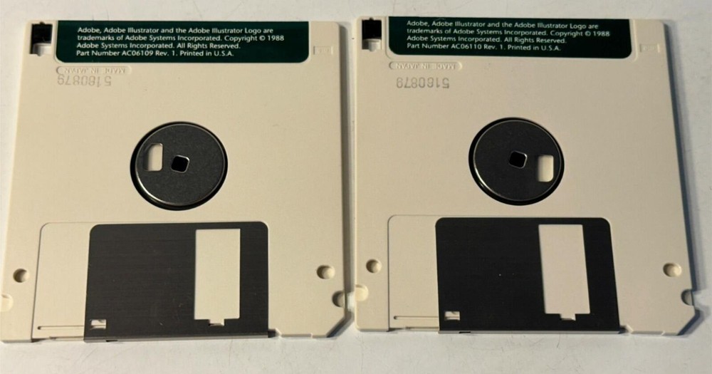 Adobe Illustrator 88 Collectors Edition Software Floppy Discs 3.5