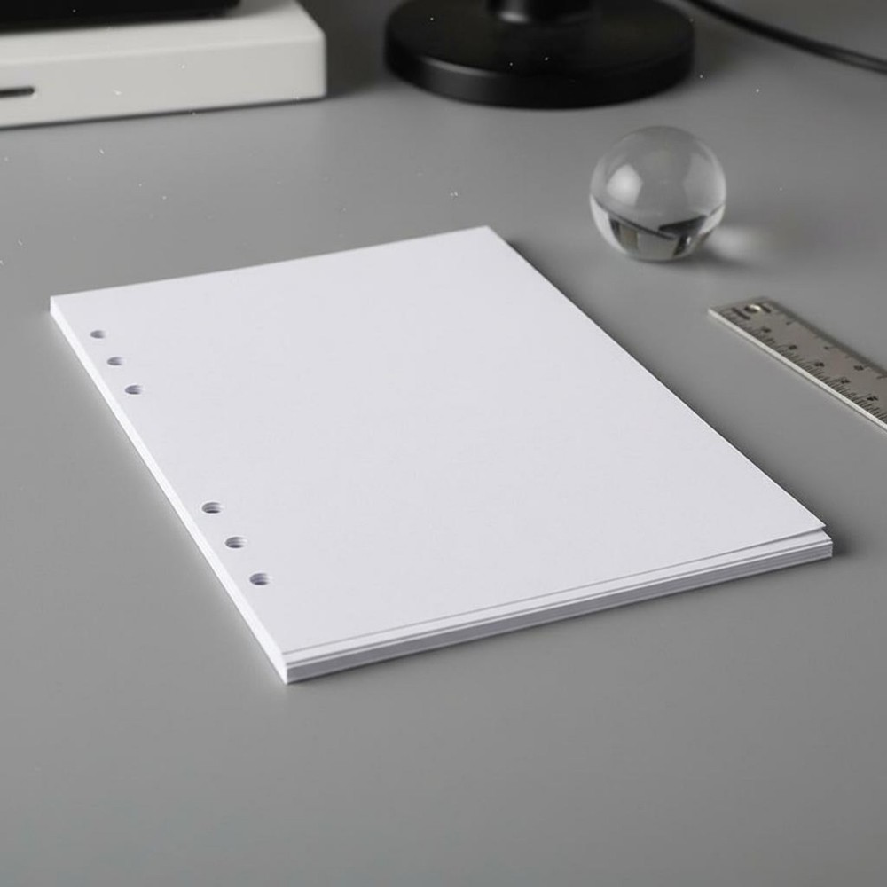 80 Sheets 6 Hole Binder Refill Printable Blank Journal Refills Silky Writing