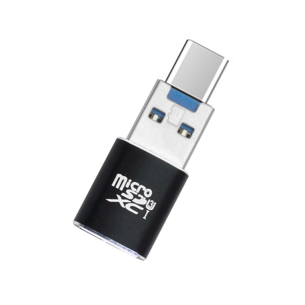 CY USB 3.0 to Micro SD SDXC TF Card Reader with Micro Type-C USB-C OTG Adapter