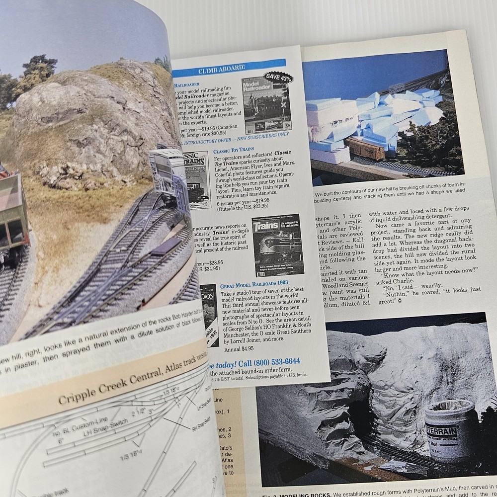Model Railroader Train Magazines, April 1992 & October 1992
