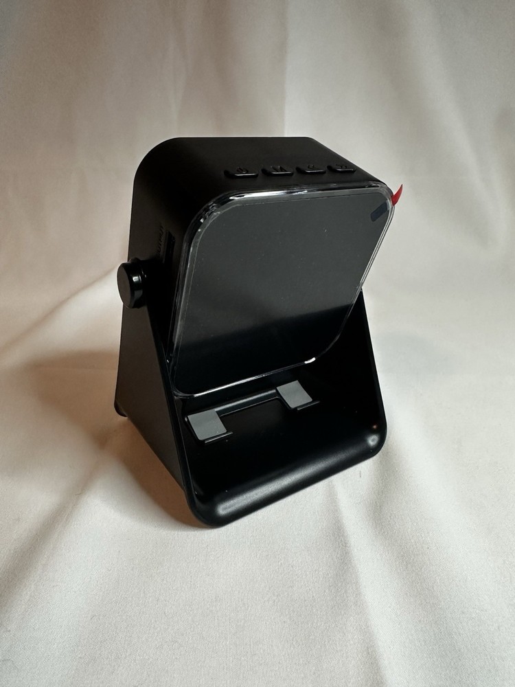 Wireless Induction Bluetooth Speaker Stand - Black.