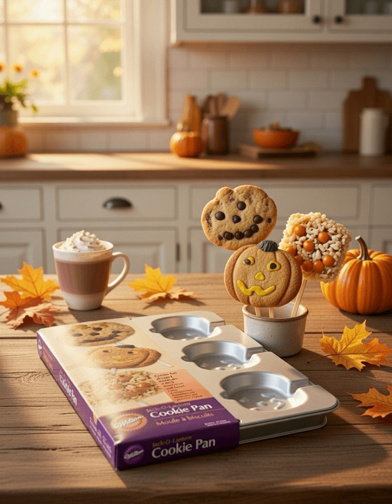 Baking-,Halloween-Wilton Jack-O-Lantern Cookie  Pan 2006