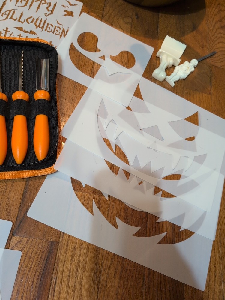 Jackolantern/Pumpkin Carving Ceramic/Pottery Tool Kit Tools&Halloween Templates