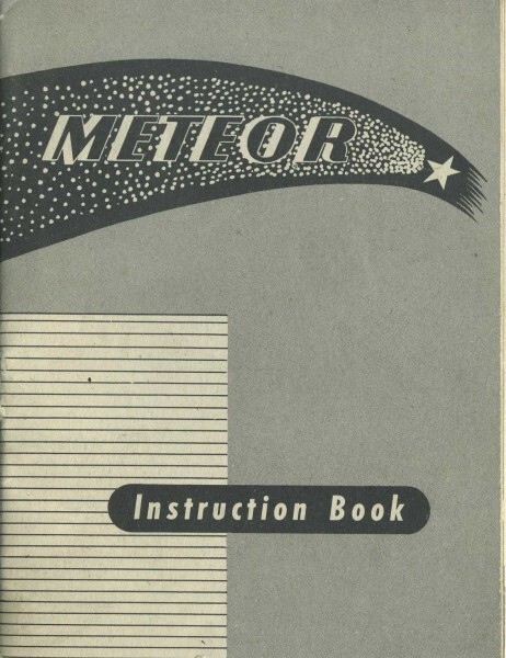 Universal Camera Corp. Meteor Instruction Manual