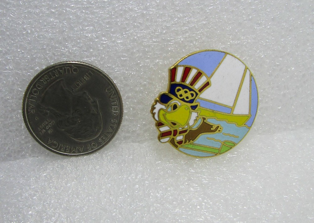 1984 Los Angeles Olympic Sam The Eagle Sailing Pin