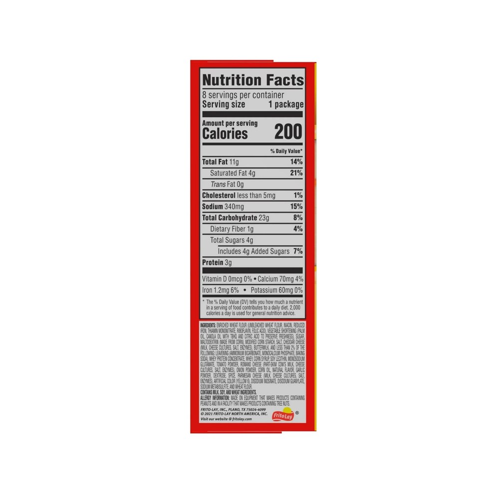 8CT MUNCHIES CRACKERS NACHO CHEESE 11.04OZ