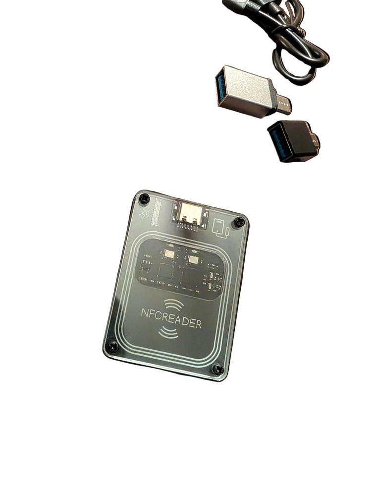 PCR532 NFC RFID Reader Writer | Bluetooth + USB | IC Card Reader Copier | 13.56M