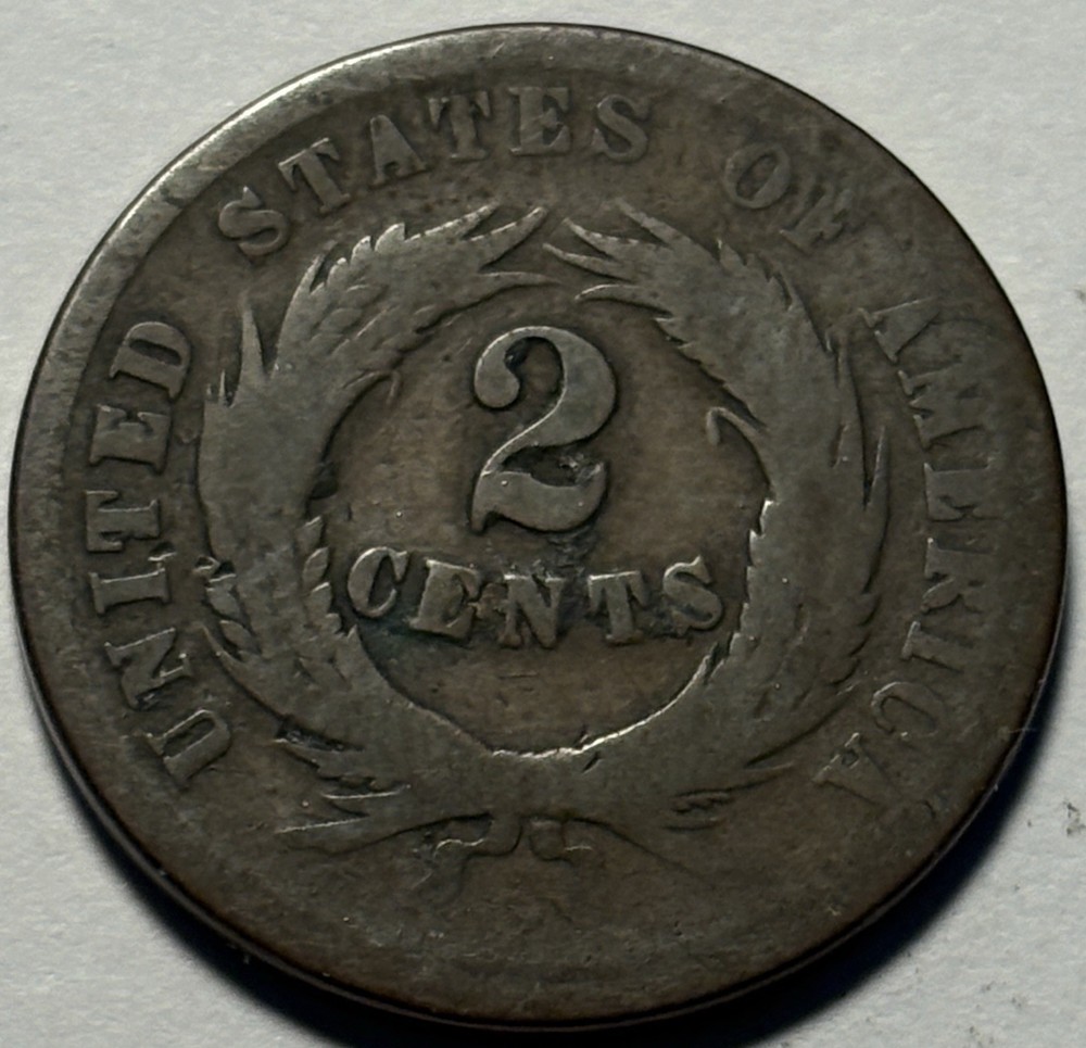 1864 Two Cent Piece — Circulated