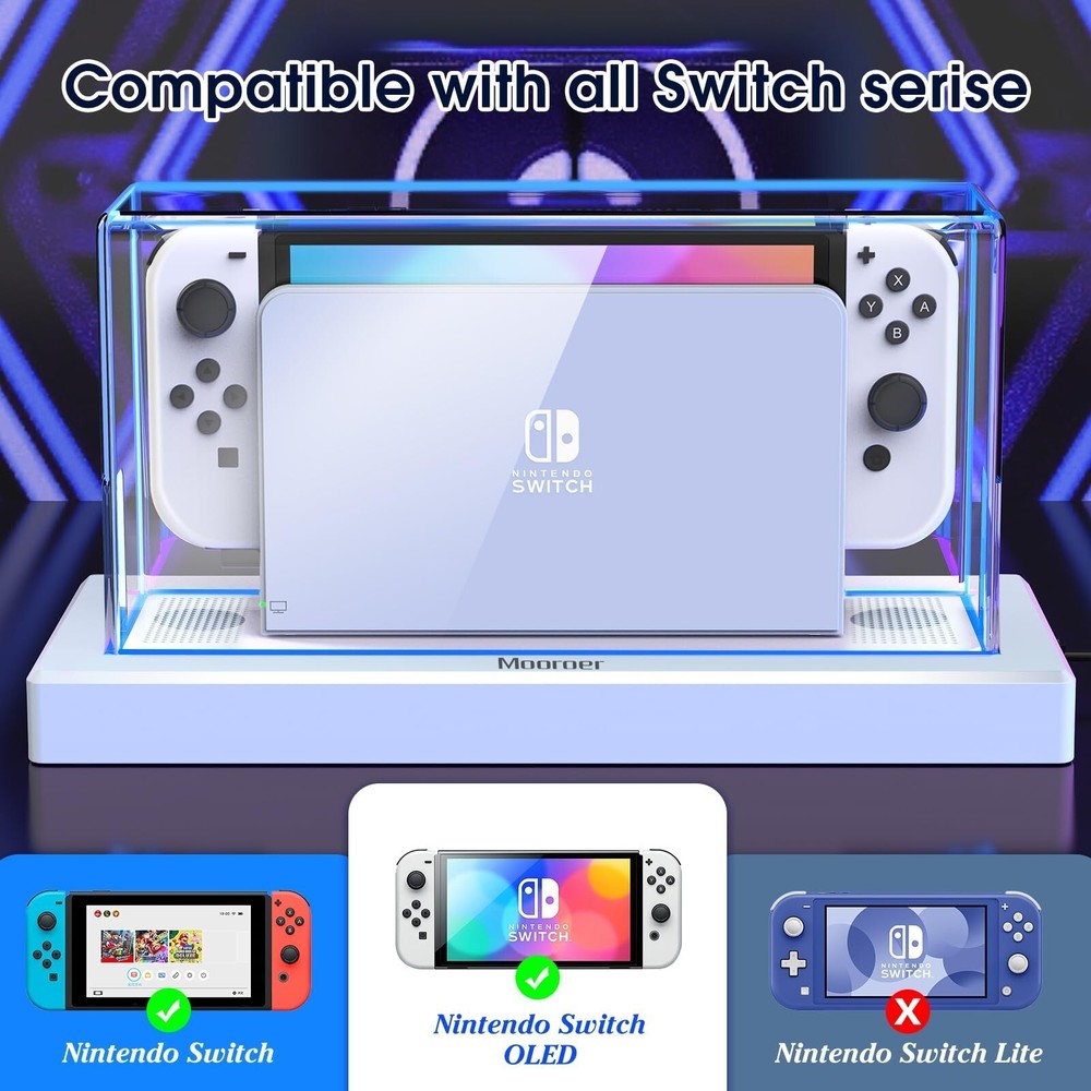 Dust cover with base,transparent Switch protective case,Scratch dust resistant,c