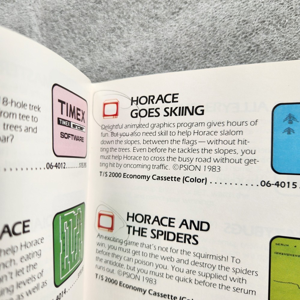 Timex Sinclair 1983 Computer Software Catalog. Winter Issue. Clean Condition