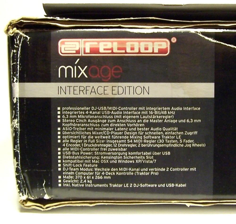 Reloop MIXAGE MK2 Interface Edition Professional DJ-USB/MIDI Controller