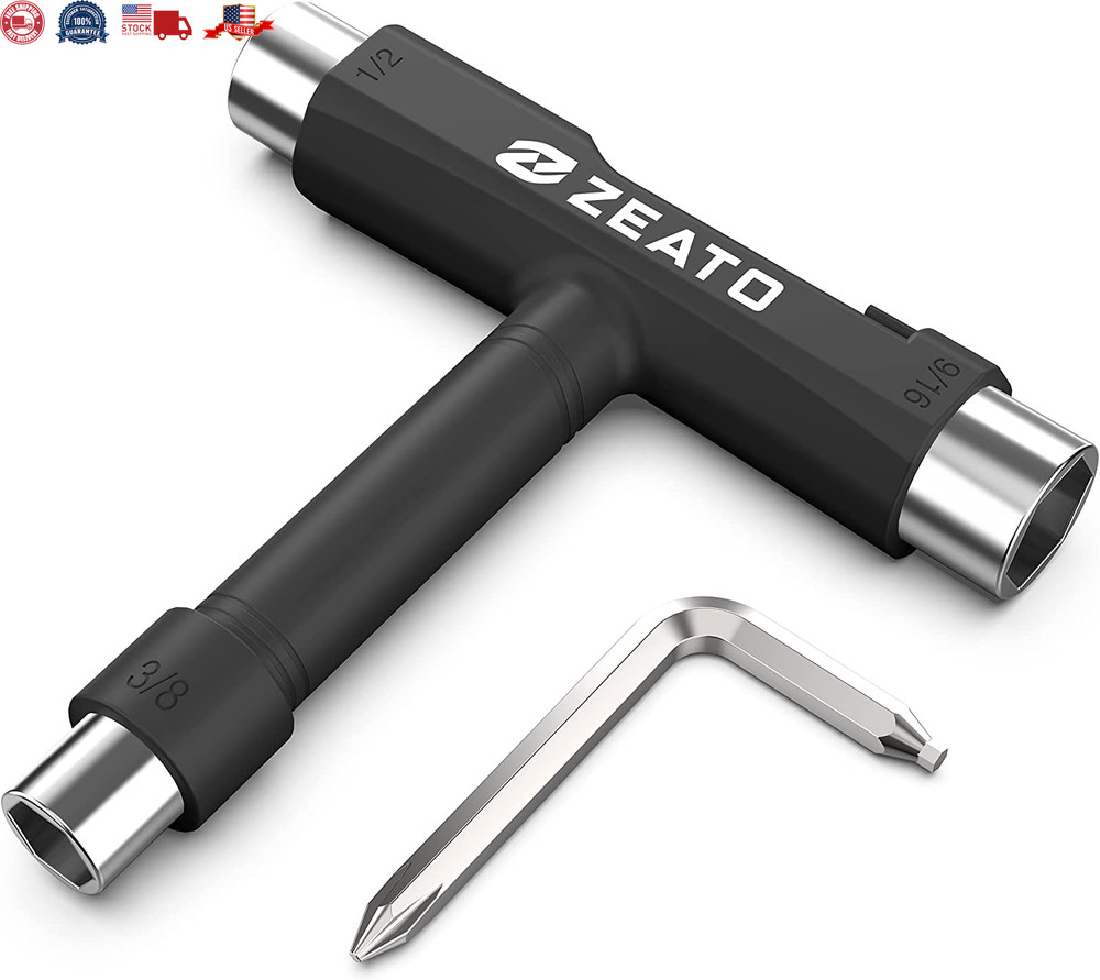 All-In-One Skate Tools Multi-Function Portable Skateboard T Tool Accessory with