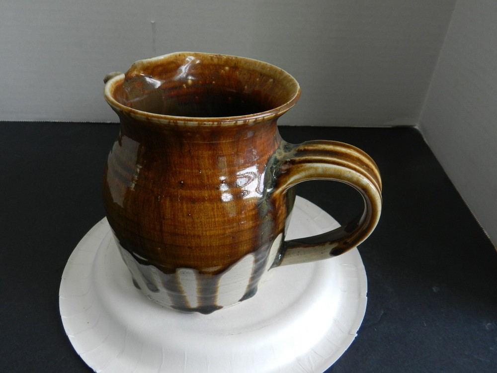Rare Signed WL Baker Stoneware Jug...