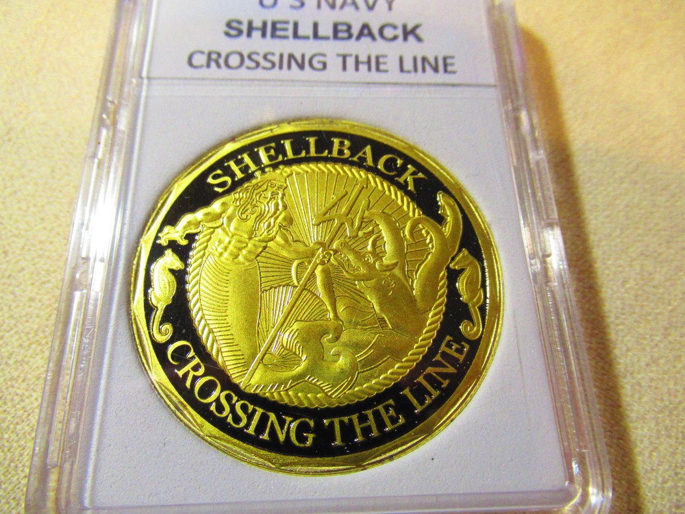 US NAVY - SHELLBACK - CROSSING THE LINE Challenge Coin