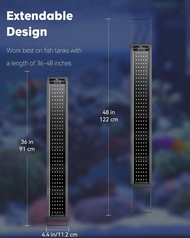 Adjustable Brightness LED Light for 36"-45" Fish Tanks