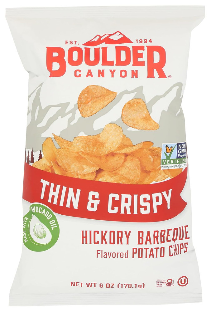 Thin & Crispy Hickory BBQ Potato Chips, 6 OZ