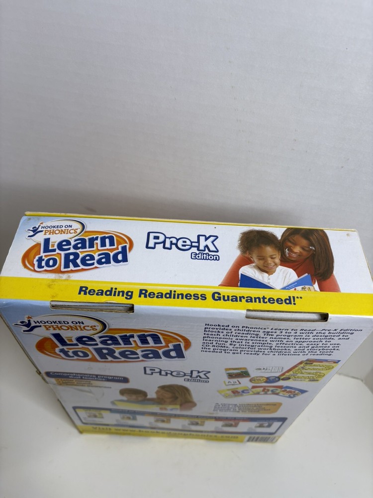 New open box Hooked On Phonics Pre-K Learn to Read Edition Program 3-4 Years