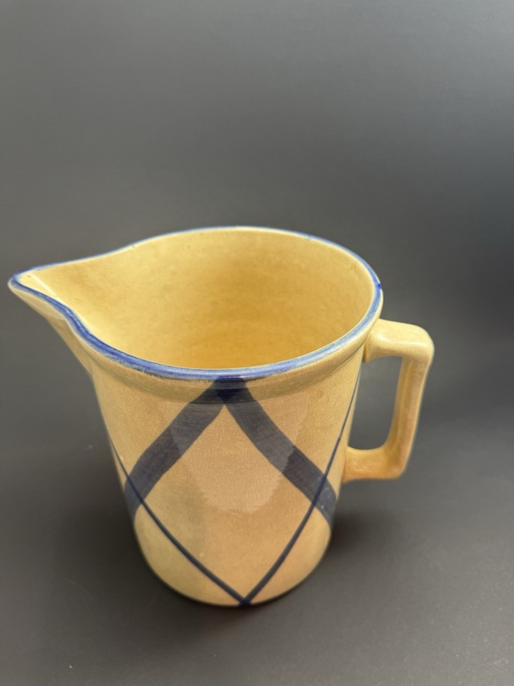 Yellow Glazed Lustreware Pitcher From Czechoslovakia