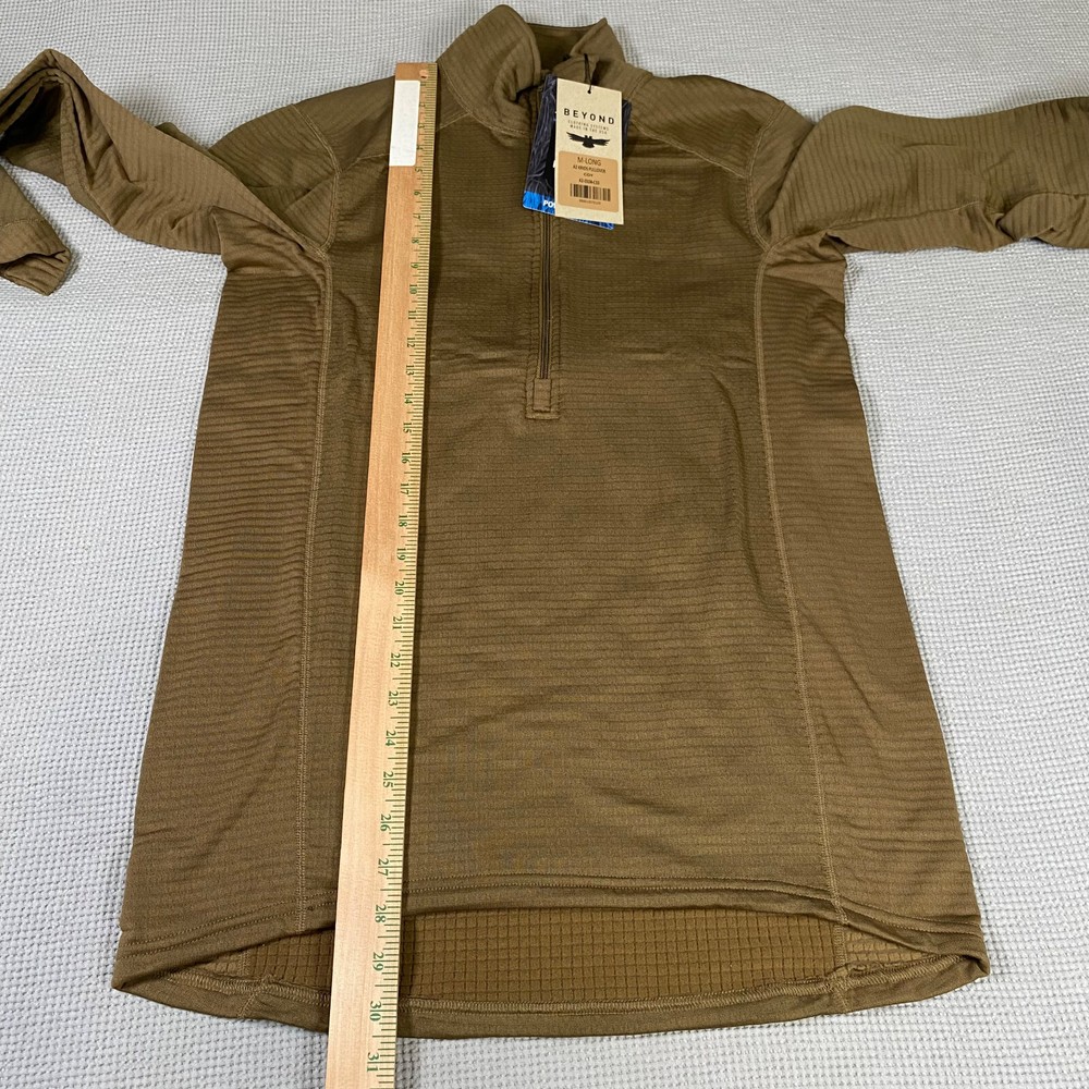 Beyond A2 Krios Crew Pullover Grid Fleece Polartec Power Grid Coyote MEDIUM LONG