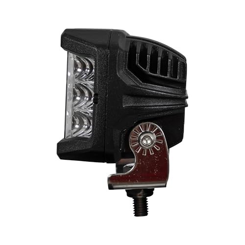 4 Inch Wide LED Flood Light with Strobe - Square Lens