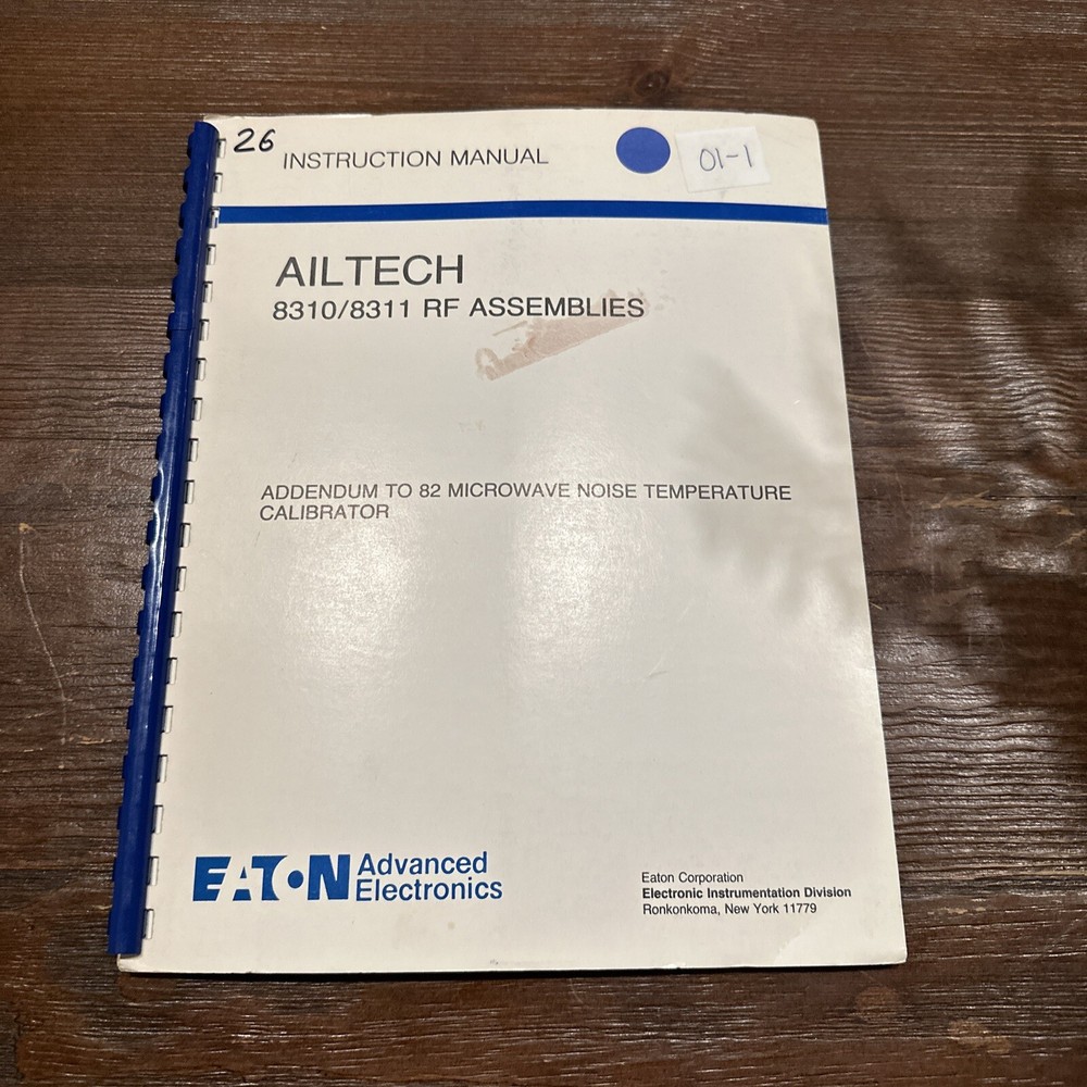 Ailtech 8310/8311 RF Assemblies Instruction Manual