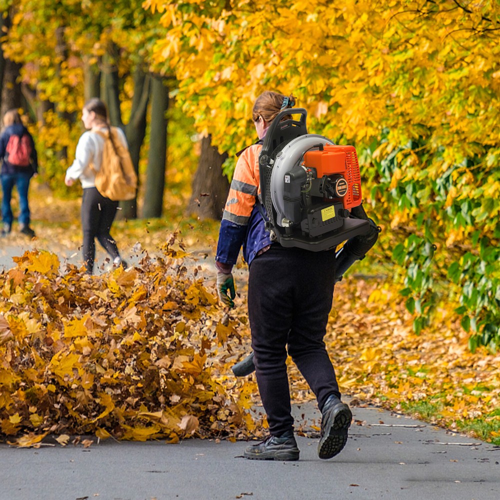 Upgraded 63CC 2-Stroke Backpack Leaf Blower, 4.3HP, 850CFM Powerful Performance
