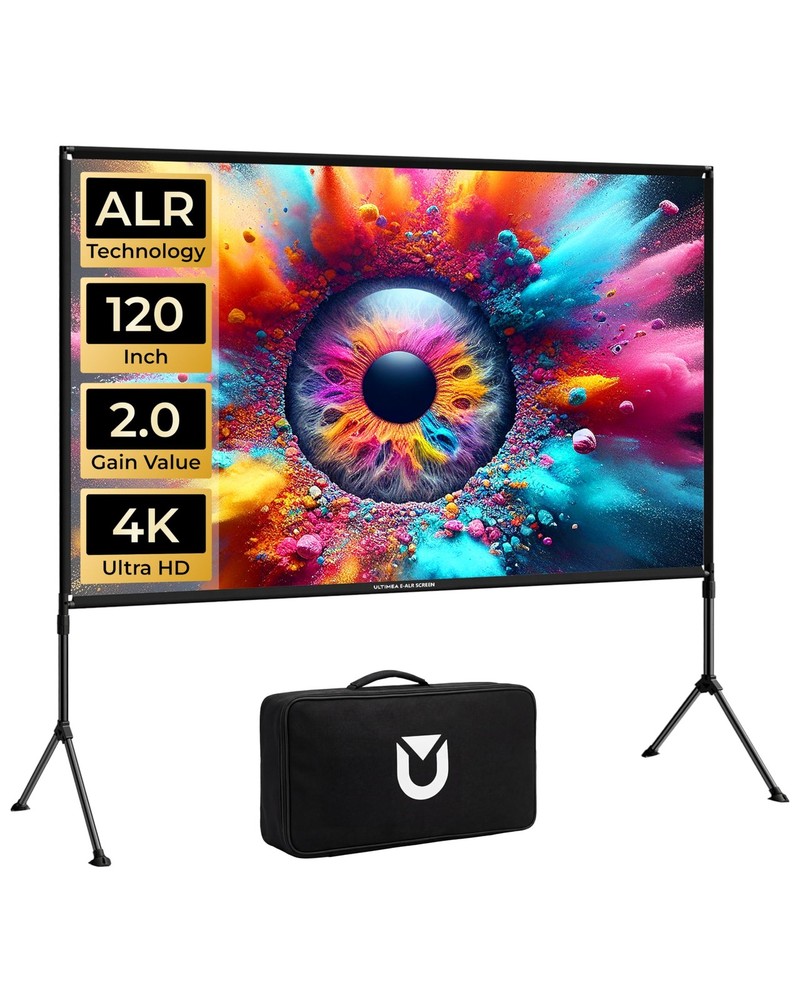E-ALR Projector Screen with Stand, 80% ALR Projector Screen 2.0 Gain Value fo...