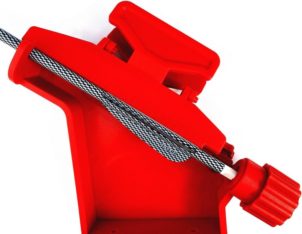 Adjustable Fletching Jig for Precision Arrow Customization - Red