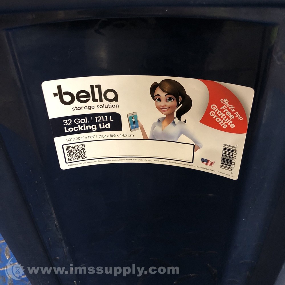Bella Storage Solution Blue 32 Gallon Storage Bin 7588