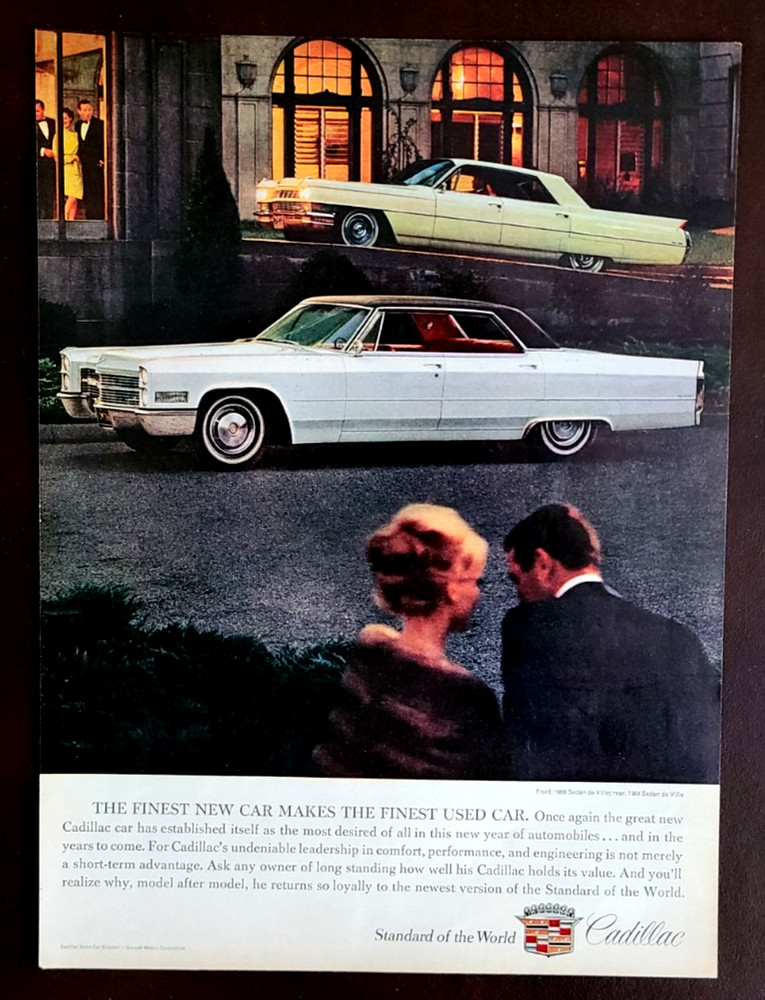 Cadillac 1964 & 1966 Sedan Deville Original Print AD
