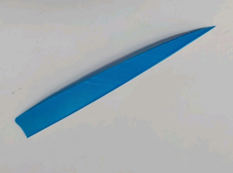 100pk Bullseye Archery Feathers 5" Right Wing: Shield Solid Turquoise Blue