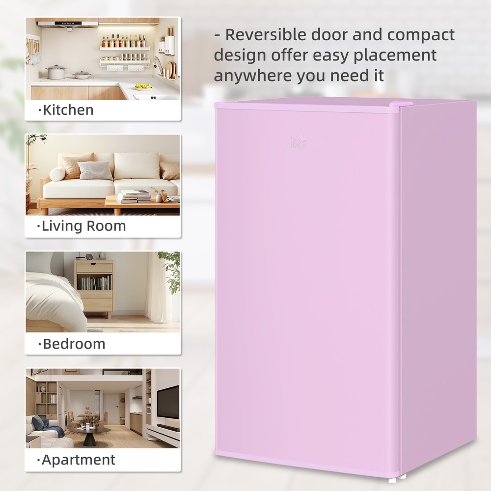 3.2 Cu.Ft Compact Refrigerator with Adjustable Thermostat, Pink