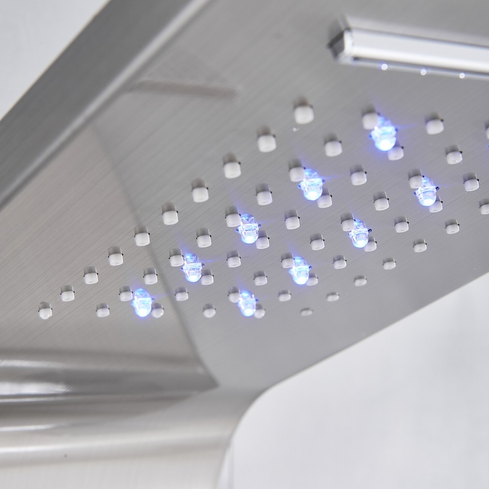ELLO&ALLO LED Shower Panel Tower Rain Massage Shower System Set Body Spa Jet