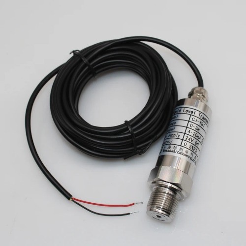 Liquid Water Level Sensor 4-20mA DC Depth Sensor Water Level Transmitter 12-24V